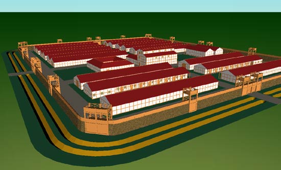 La disposition d'un fort romain tirée d'une reconstitution en trois dimensions