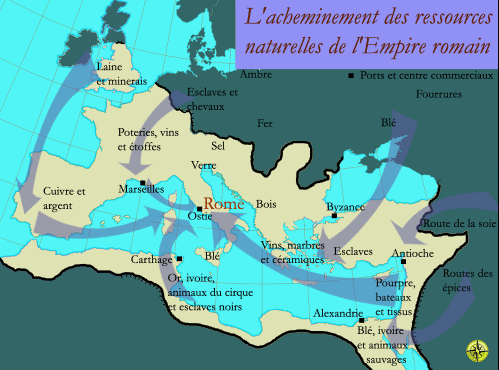 L'acheminement des ressources naturelles de l'Empire romain