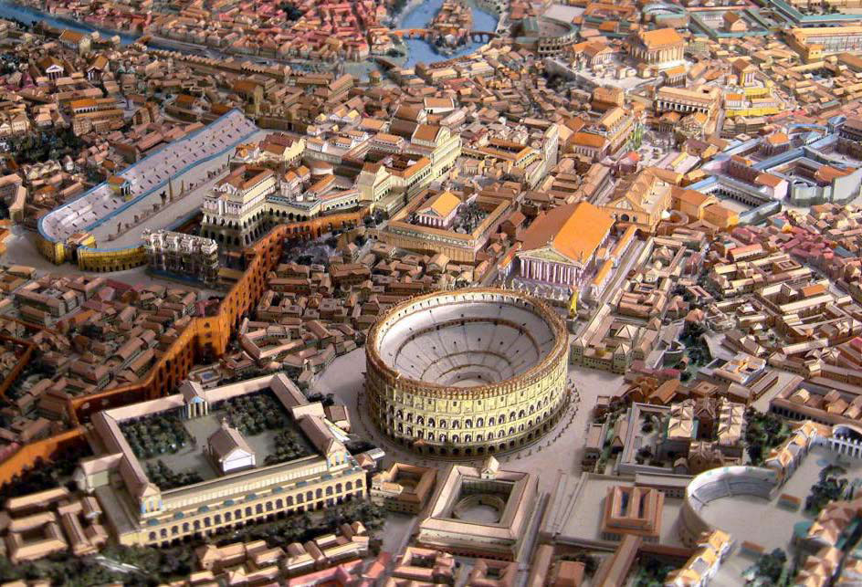 Maquette de la cit de Rome (320 ap. J.-C.)